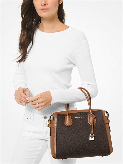 michael kors mercer leather satchel|Michael Kors mercer best badger.